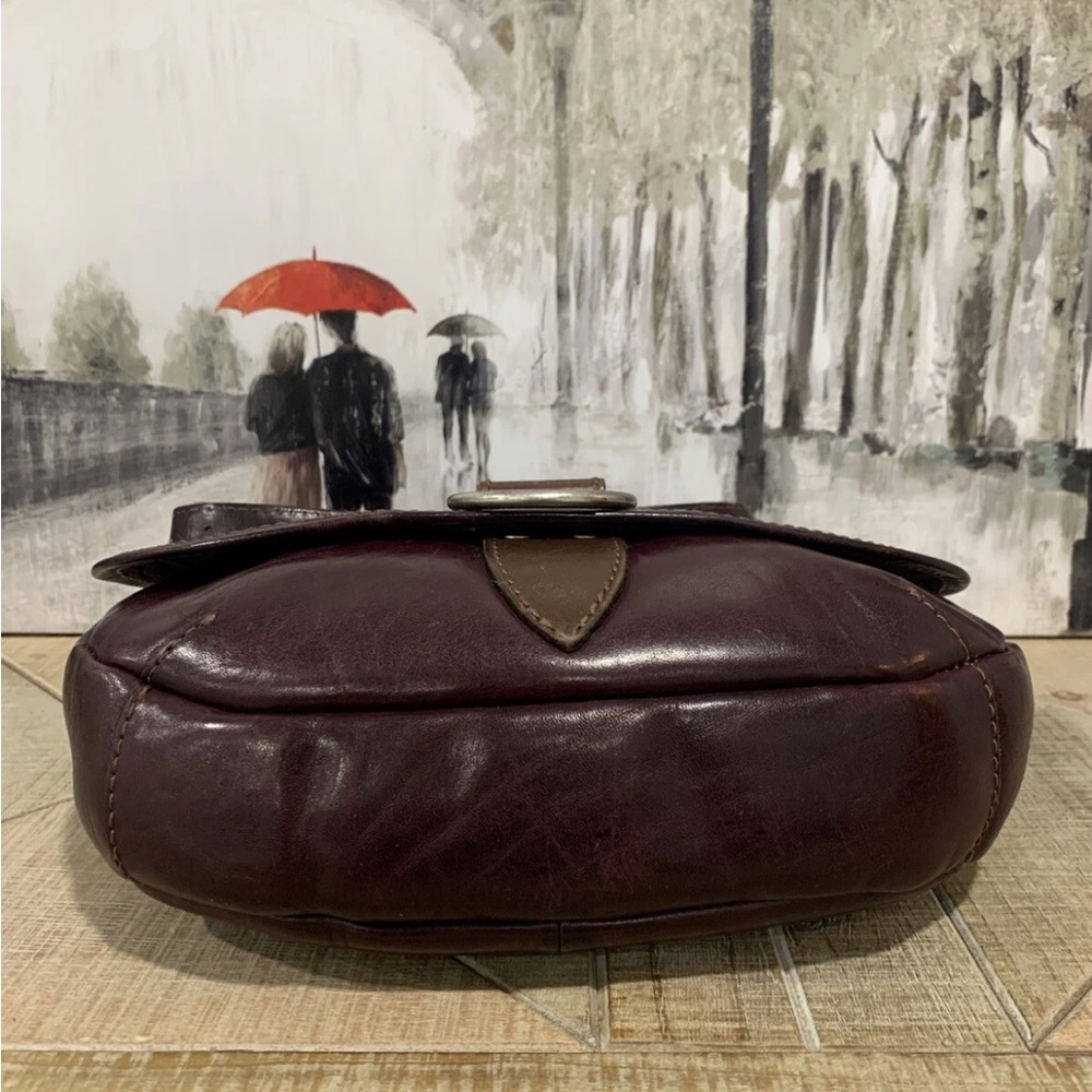 Frye Amy Burgundy Maroon Wine Oxblood Leather Crossbody Bag Purse‎ - Picture 7 of 13